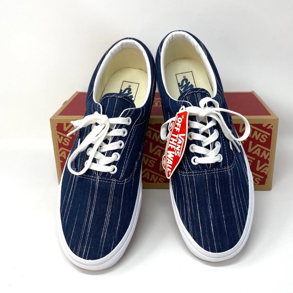 đź’–MEGA SALEđź’–VANS Era Suiting Blue Navy Stripes Casual Textile Men's VN0A4U392RI - Picture 4 of 11